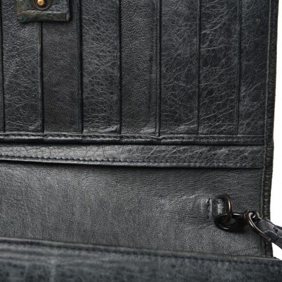 Balenciaga Agneau Classic Hardware Continental Wallet on Strap Anthracite - Picture 15 of 16